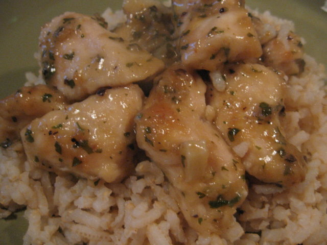 Pollo al ajillo- kanapataa