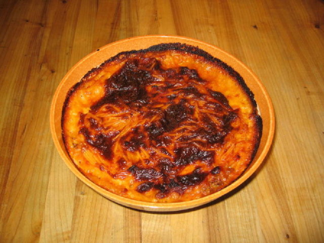 Helppo jauheliha-spagettivuoka