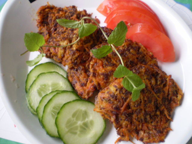 Porkkana-soijarouhepihvit