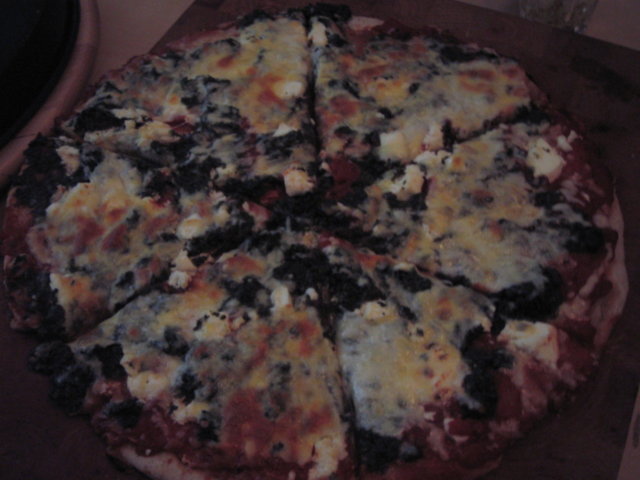 Pizza Feta-pinaatti - Resepti