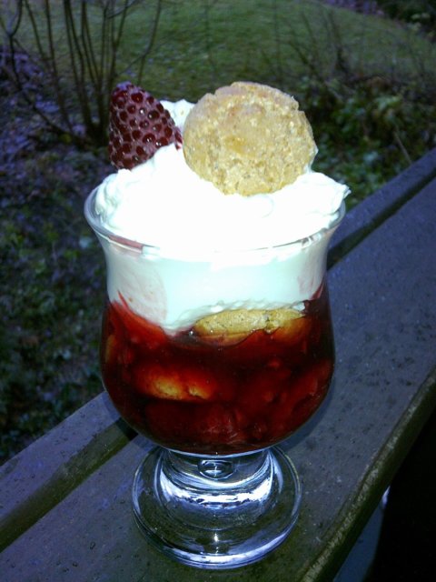 Vadelmakisseli Amarettini Mascarpone Trifle - Resepti