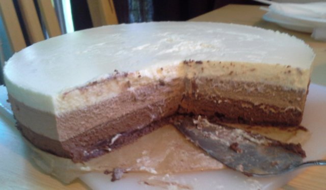 Reseptikuva: Kolmen suklaan kakku 2