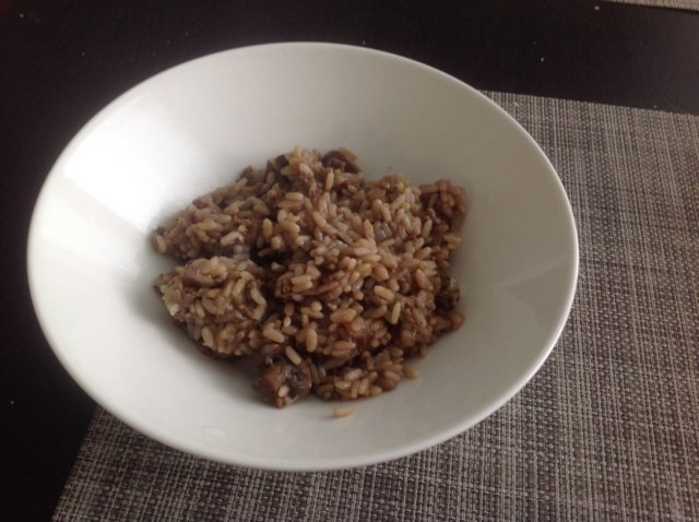 Jauheliha-herkkusieni risotto