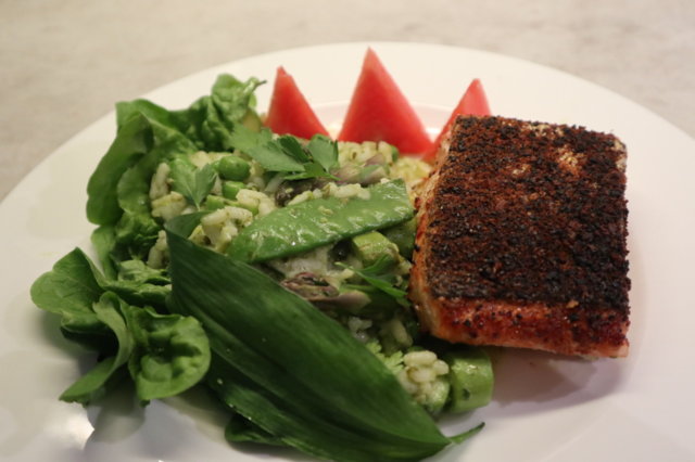 Vihreä risotto 10.5.2019