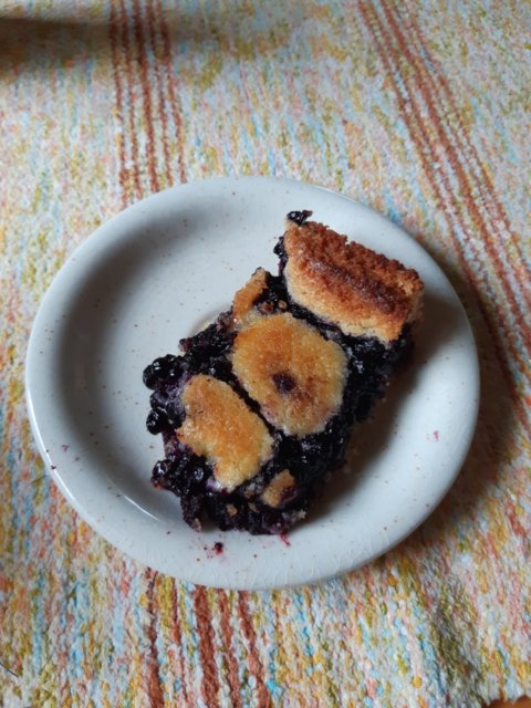 Mehevä mustikkapiirakka