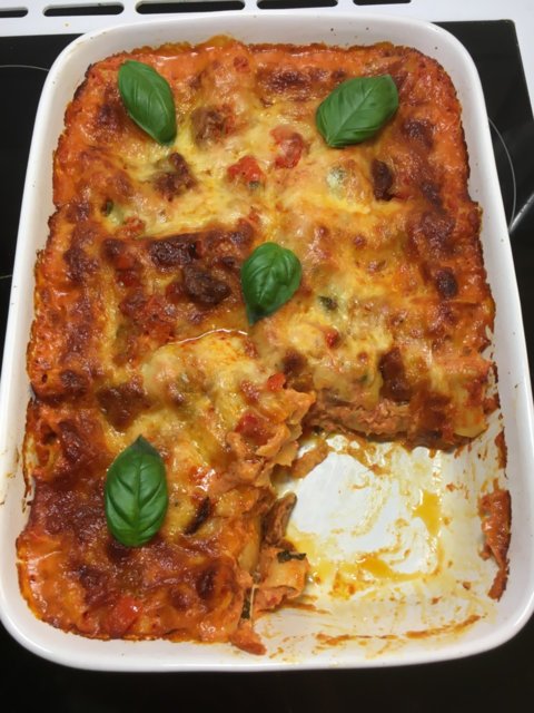 Nopea chorizolasagne