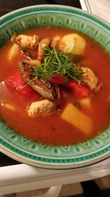 Tulinen kanakeitto Italialaisella twistillä