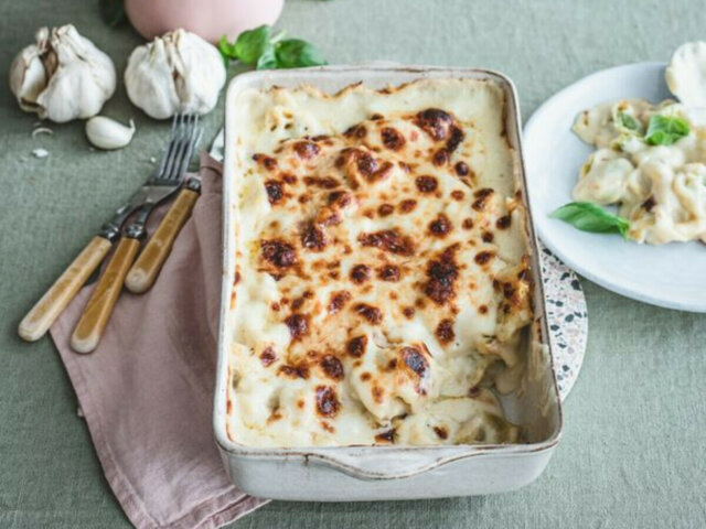 Mac and cheese tortellineista