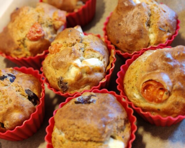 Kreikkalaiset muffinssit (suolainen)