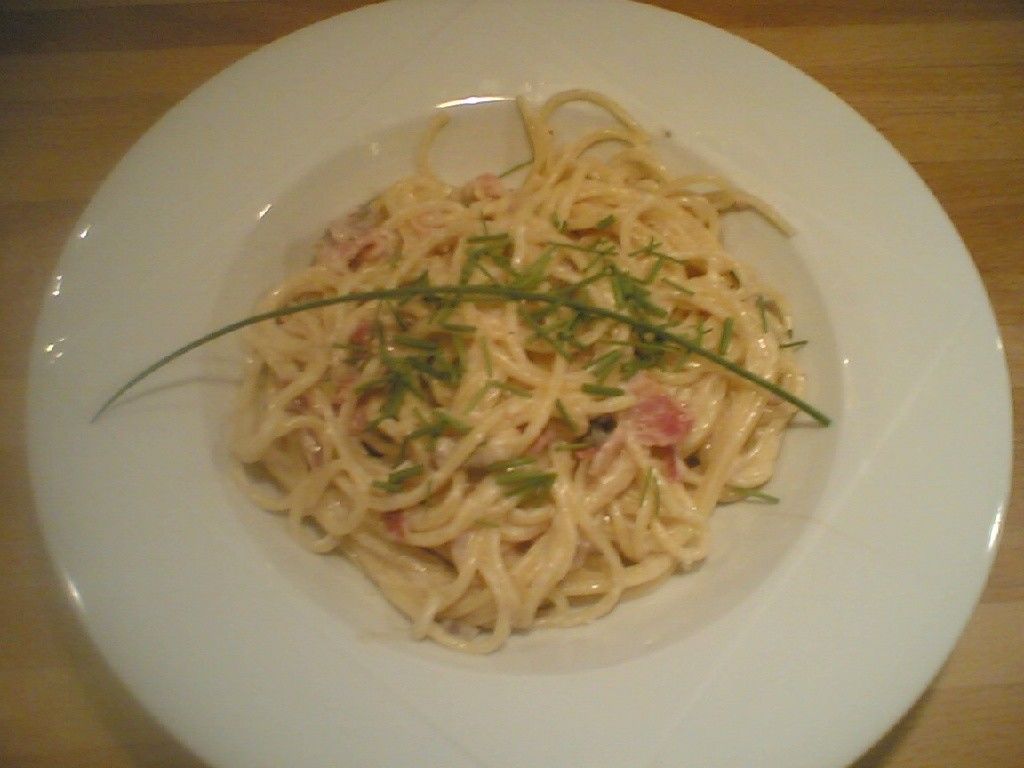 Talon pasta carbonara Resepti