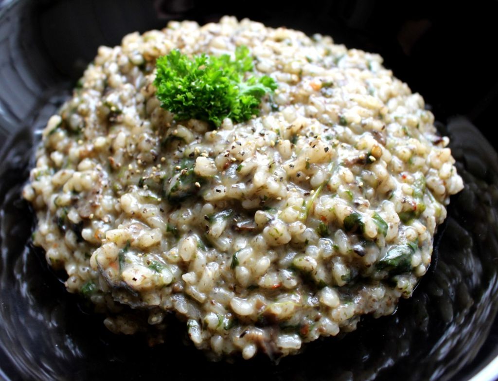HerkkusieniPinaatti Risotto Resepti
