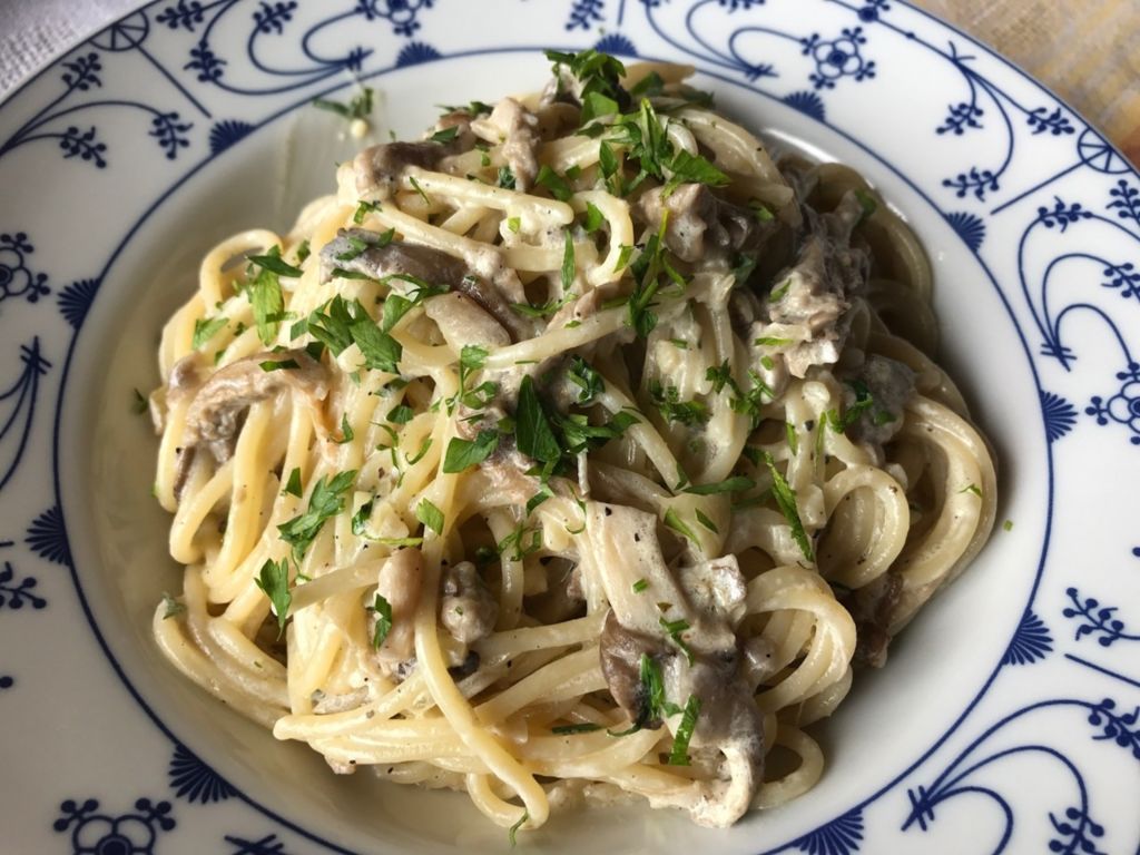 Spaghetti ai Fungi Pleurotus Resepti